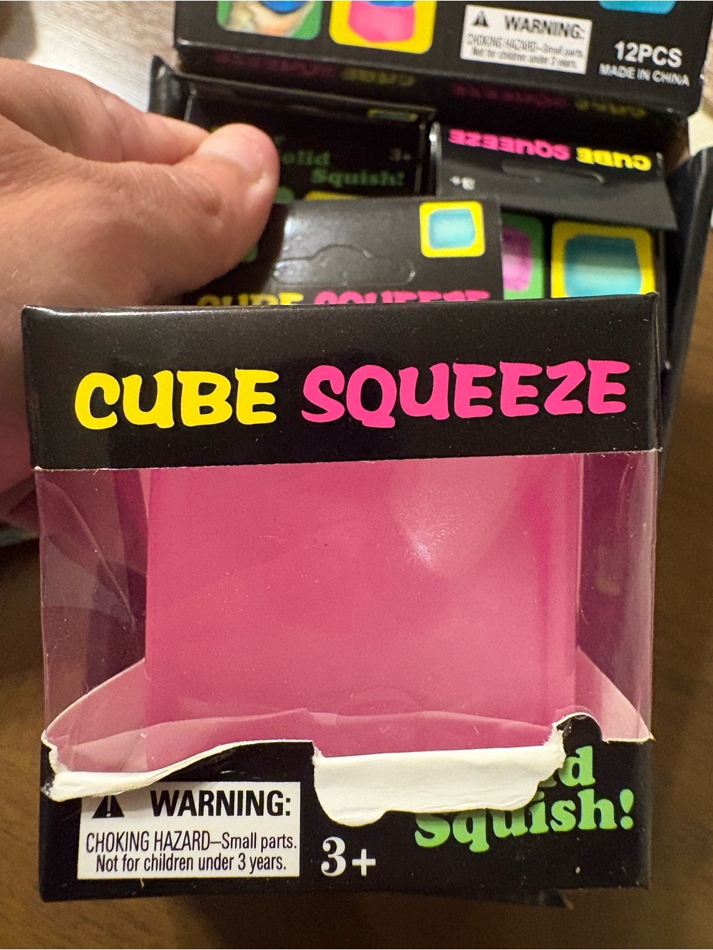Cube Squeeze Super Solid Squish Stress Toy - Picture 4 of 7